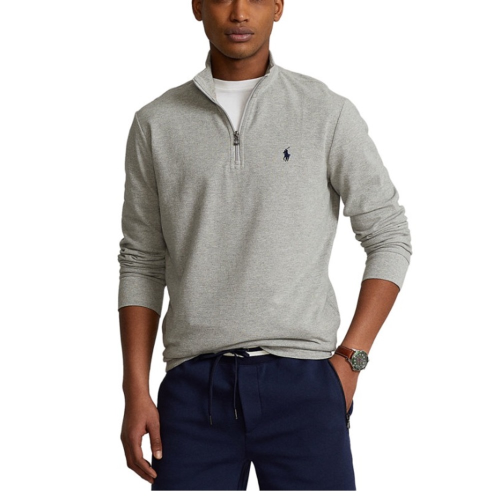 Brand new w tags. Polo Ralph Lauren. Men’s luxury jersey quarter-zip pul…